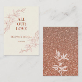 Timless Flower Weddenschap Bedankt Informatiekaartje