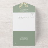 Timless Flower Weddenschap in één keer All In One Uitnodiging (Buitenkant)