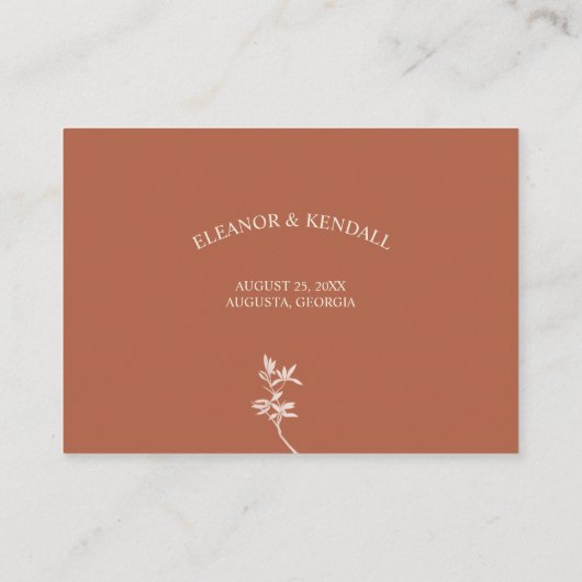 Timless Flower Weddenvice Informatiekaartje (Achterkant)