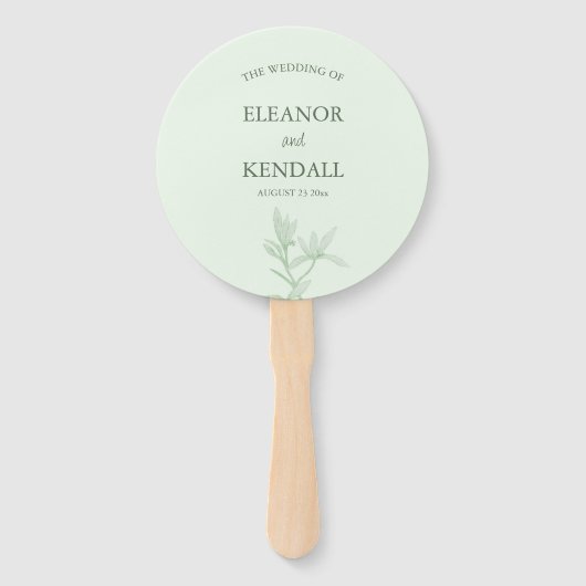 Timless Flower Wedding Handwaaier (Voorkant)