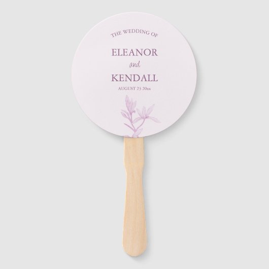 Timless Flower Wedding Handwaaier (Voorkant)