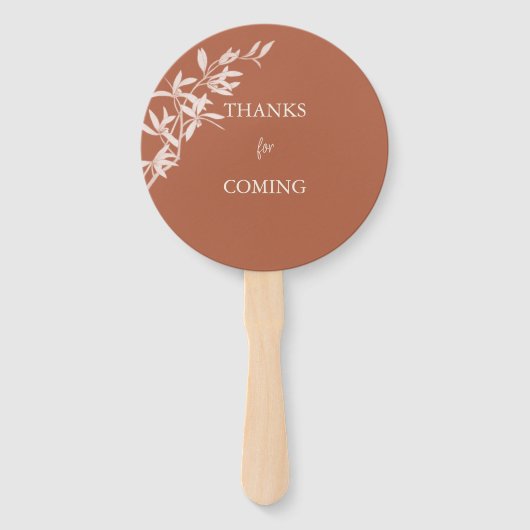 Timless Flower Wedding Handwaaier (Achterkant)