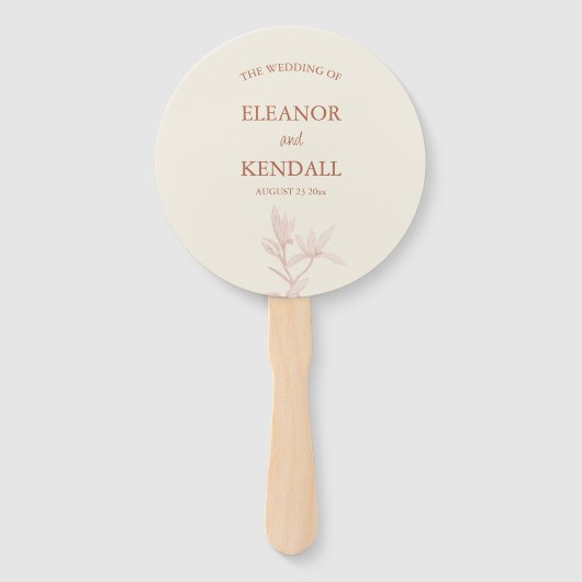 Timless Flower Wedding Handwaaier (Voorkant)