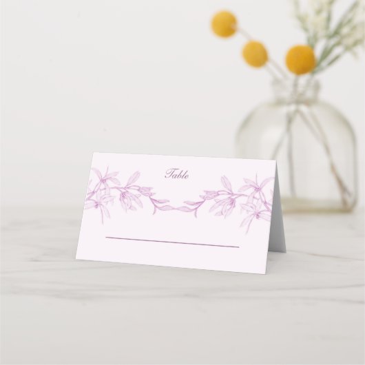 Timless Flower Wedding Plaatskaartje (Voorkant)