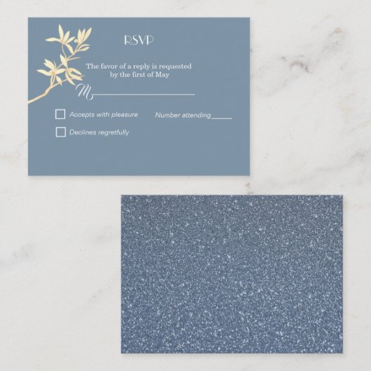 Timless Flower Wedding RSVP Informatiekaartje (Voorkant / Achterkant)