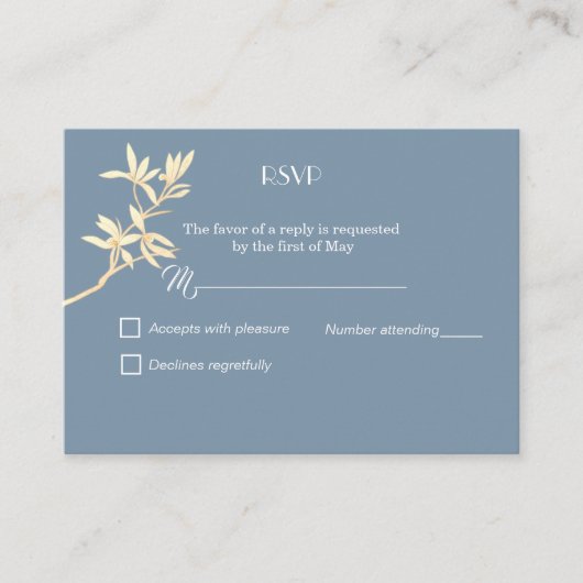 Timless Flower Wedding RSVP Informatiekaartje (Voorkant)