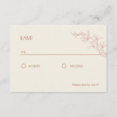 Timless Flower Wedding RSVP Informatiekaartje (Voorkant)