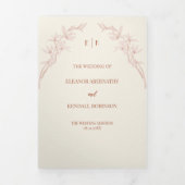 Timless Flower Wedding Tri-Fold Uitnodiging (Cover)