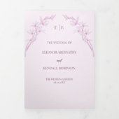 Timless Flower Wedding Tri-Fold Uitnodiging (Cover)