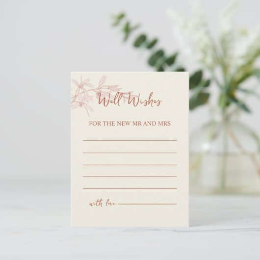 Timless Flower Wish Briefkaart (Staand voorkant)