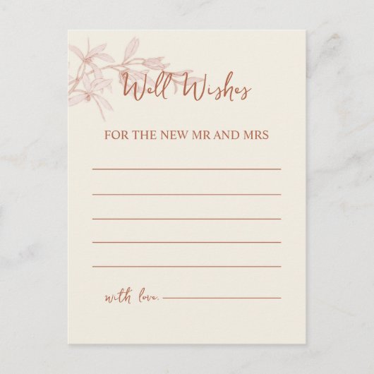 Timless Flower Wish Briefkaart (Voorkant)