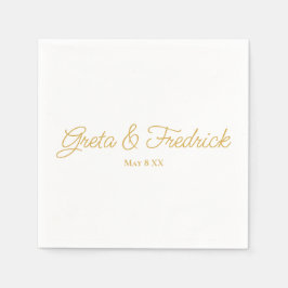Timless Simple Minimal White Gold Script Servet
