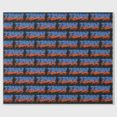 Timm Vorname Name Graffiti blue orange Cadeaupapier (Vlak)