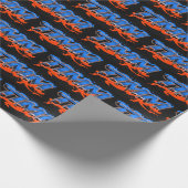 Timm Vorname Name Graffiti blue orange Cadeaupapier (Hoek)