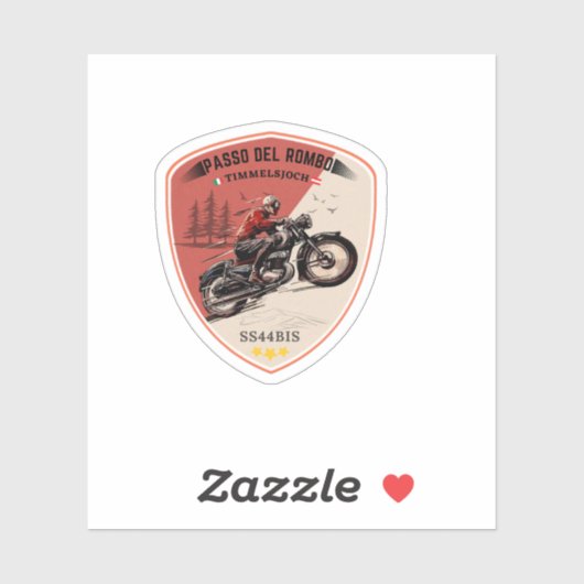 Timmelsjoch - passo del rombo motorfiets sticker (Vel)
