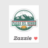 Timmelsjoch - passo del rombo motorfiets sticker (Vel)