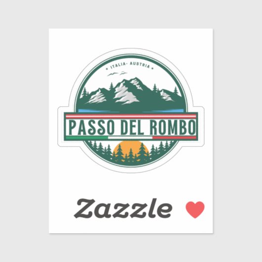Timmelsjoch - passo del rombo motorfiets sticker (Vel)