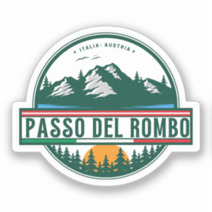 Timmelsjoch - passo del rombo motorfiets sticker