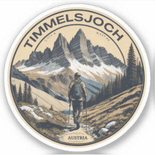 Timmelsjoch - passo del rombo motorfiets sticker