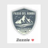 Timmelsjoch - passo del rombo motorfiets sticker (Vel)