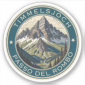 Timmelsjoch - passo del rombo motorfiets sticker (Voorkant)