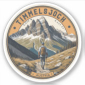 Timmelsjoch - passo del rombo motorfiets sticker (Voorkant)