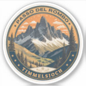Timmelsjoch - passo del rombo motorfiets sticker (Voorkant)
