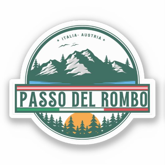 Timmelsjoch - passo del rombo motorfiets sticker (Voorkant)