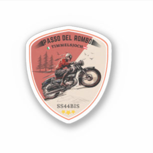 Timmelsjoch - Passo del Rombo motorrit Sticker