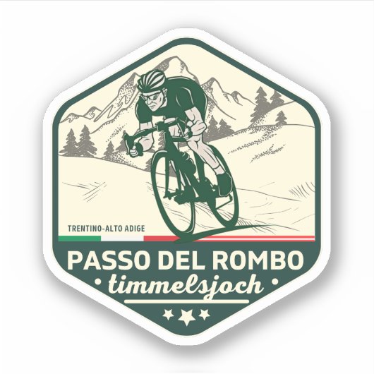 Timmelsjoch - Passo del Rombo motorrit Sticker (Voorkant)