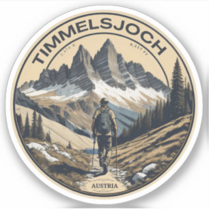 Timmelsjoch - Passo del Rombo motorrit Sticker