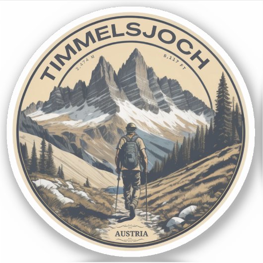 Timmelsjoch - Passo del Rombo motorrit Sticker (Voorkant)