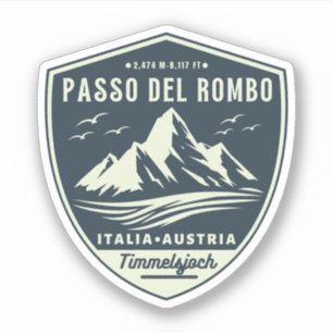 Timmelsjoch - Passo del Rombo motorrit Sticker