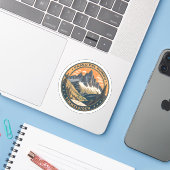 Timmelsjoch - Passo del Rombo motorrit Sticker (Laptop met iPhone)