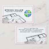 timmergereedschap | Architect Logo | Rasterlijnen Visitekaartje (Voorkant / Achterkant)