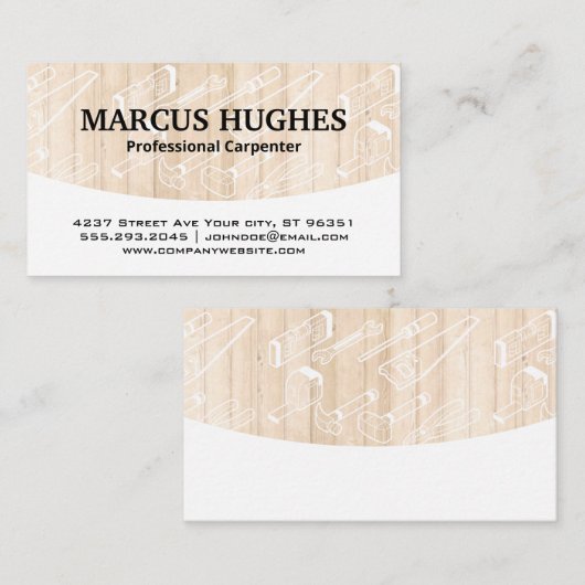 timmergereedschap | hardhouten panelen visitekaartje (Voorkant / Achterkant)