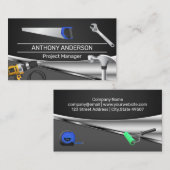 Timmergereedschap | hoofdaannemer visitekaartje (Voorkant / Achterkant)