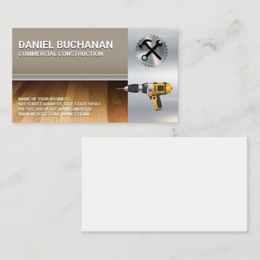 timmergereedschap | woninginterieurconstructie visitekaartje (Voorkant / Achterkant)