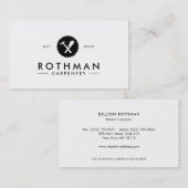 Timmerhamer, Pijpenmoersleutel, Ronde zaag Logo Visitekaartje (Voorkant / Achterkant)