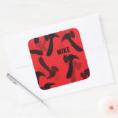 timmerhamer vierkante sticker (Envelop)