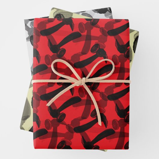 Timmerhamers op Mancave Inpakpapier Vel (In situ)