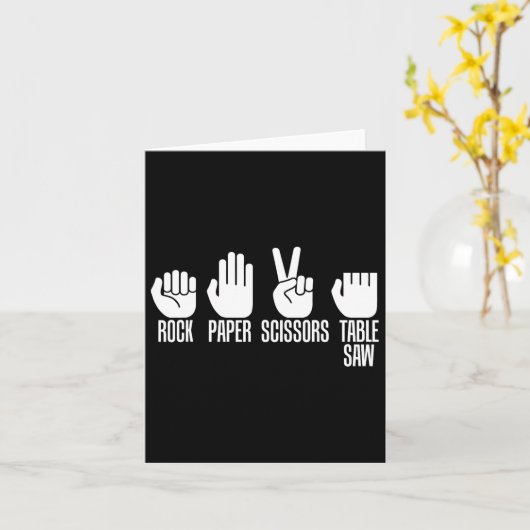 timmerlieden rots papier schaar tafel zag vaders d kaart (Gele Bloem)