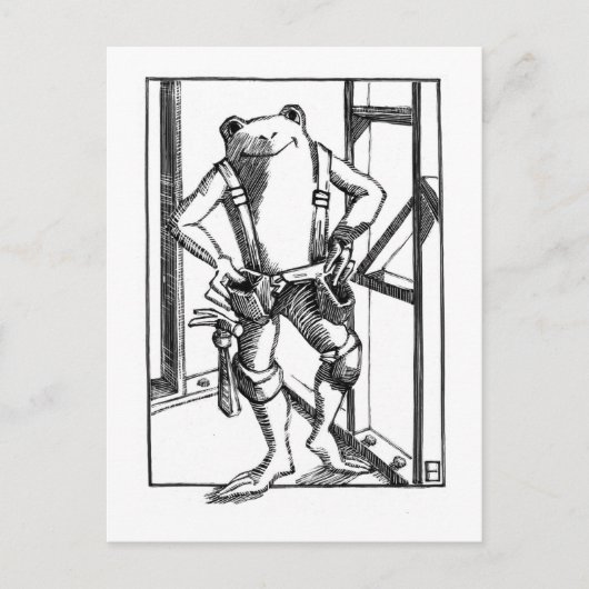 timmerman briefkaart (Voorkant)