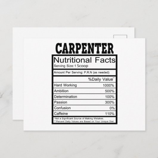 Timmerman Briefkaart (Voorkant / Achterkant)