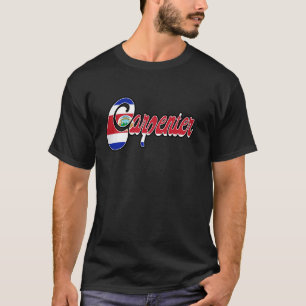 Timmerman Costa Ricaanse Vintage Erfgoed DNA Vlag T-shirt
