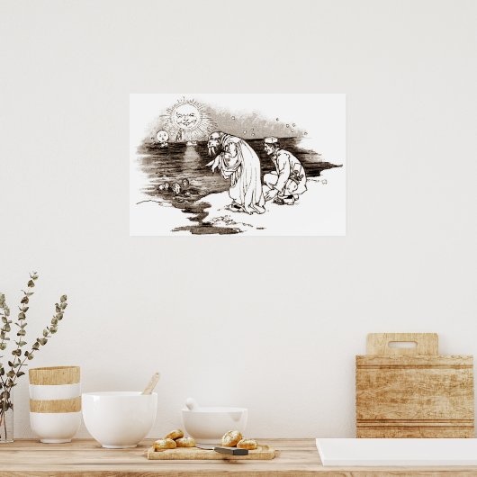 timmerman en parijs in het Poster Sepia (Keuken)