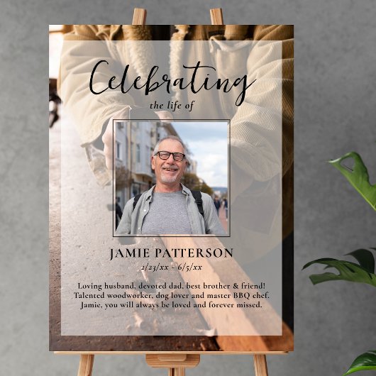 Timmerman, Foton voor uitvaartdienst levensviering Poster