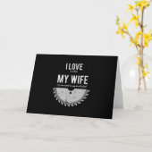 Timmerman  Funny Houtbewerking Cadeau Kerstmis Kaart (Gele Bloem)