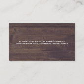 Timmerman gereedschapskist | Houten achtergrond Visitekaartje (Achterkant)