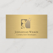 Timmerman Gouden Metallic Visitekaartje (Voorkant)